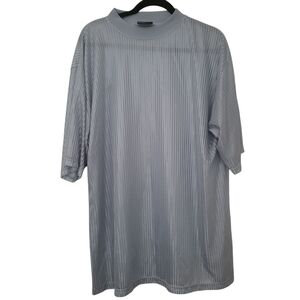 Vintage Henri Valdise Metallic Shirt Silver sz XL